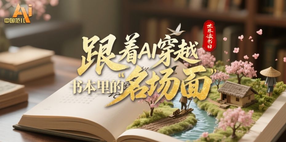 声动中国｜世界读书日，跟着AI穿越书本里的“名场面”